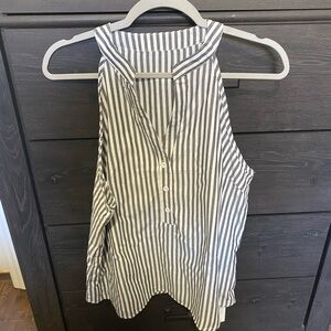 Cupshe Black and White Striped Blouse